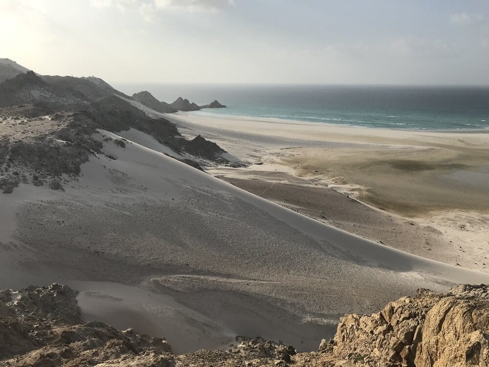 Stunning dunes at Zahik beach on Socotra island