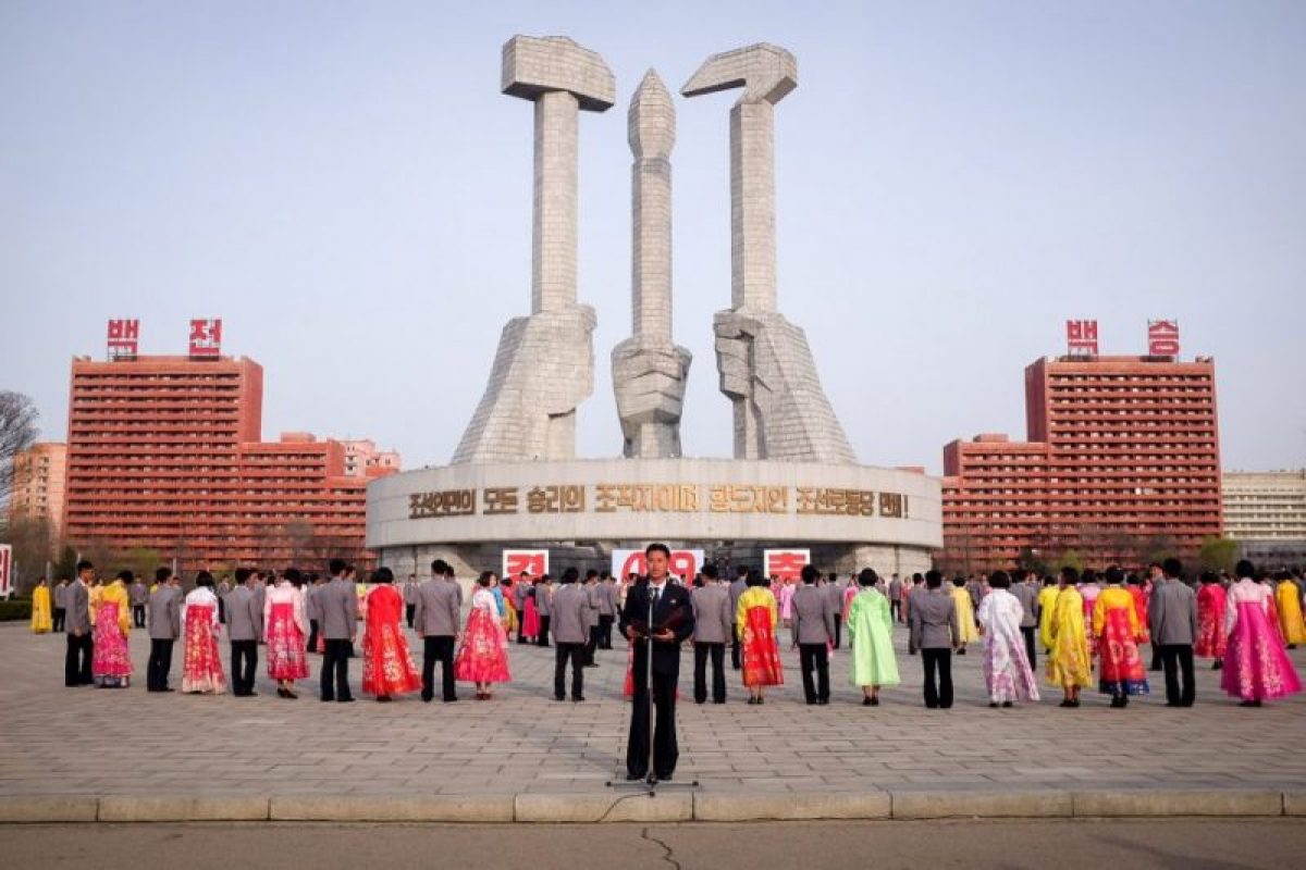 Mass Dance Mass dance during birthday celebrations on a tour of North Korea